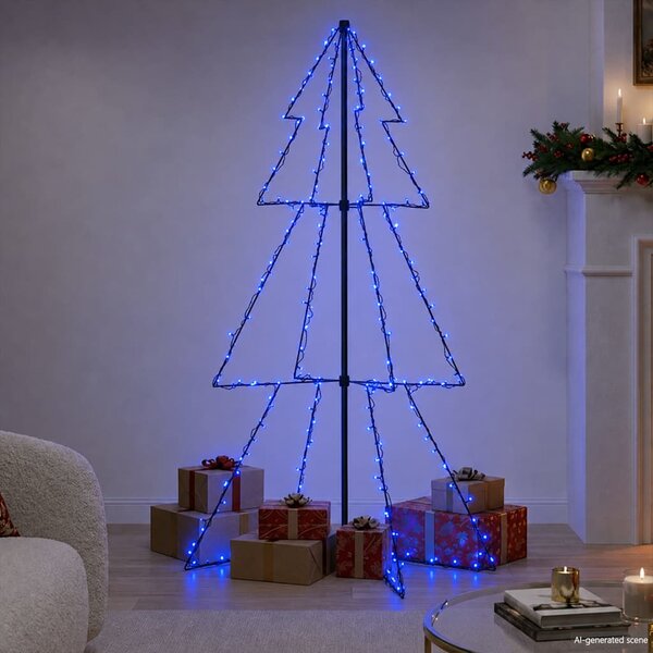 Vánoční stromek kužel 200 LED diod dovnitř i ven 98 x 150 cm 328577