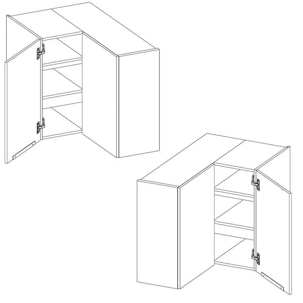 Kuchyňská linka LUNA bb | 330x270 + 180 cm | PREMIUM BOX zásuvky | UNI dvířka | bílá mat