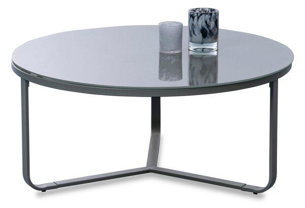 KONFERENČNÍ STOLEK, šedá, kov, sklo, 80/80/35 cm Xora - Konferenční stolky, Online Only