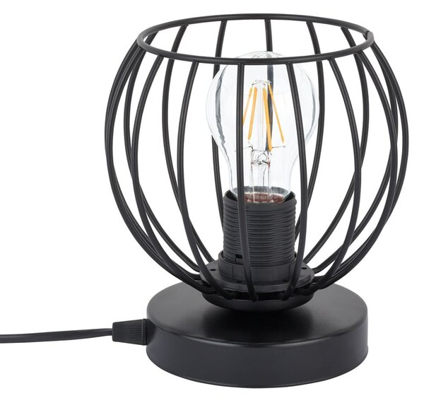 SIGMA Stolní kovová lampa CHERRY, 1xE27, 60W, koule, černá 50310