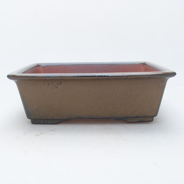 E-bonsai Keramická bonsai miska 22 x 17 x 7 cm hnědá