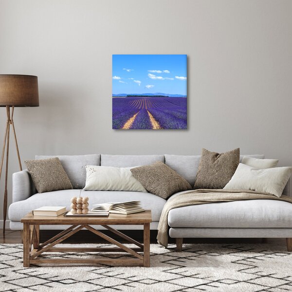 Obraz - Levandulové pole (30x30 cm)