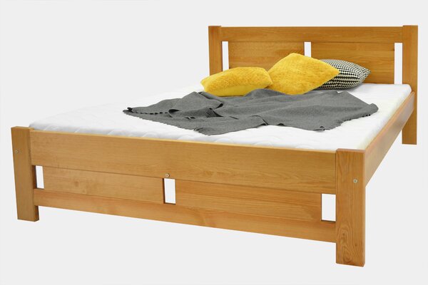 Via-nábytek Postel KORA masiv borovice Povrchová úprava postele: Mooení odstín olše, Rozmiry: 80 x 200
