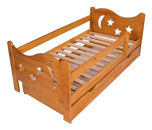 Via-nábytek Dětská postel s roštem Mája Rozměry: 70 x 140, Povrchová úprava postele: Borovice (lakovaná)