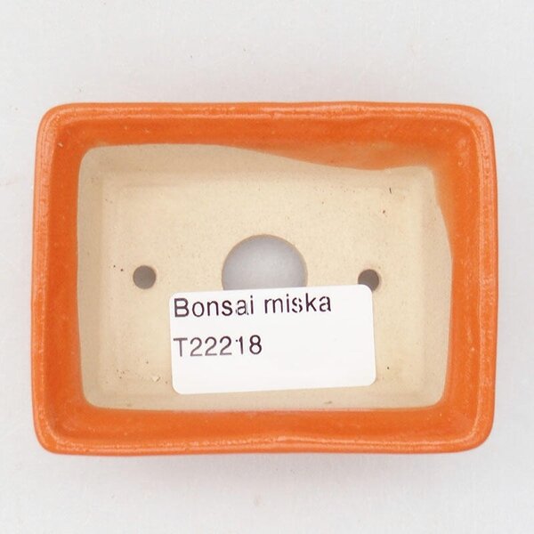 E-bonsai Keramická bonsai miska 8 x 6 x 2,5 cm oranžová