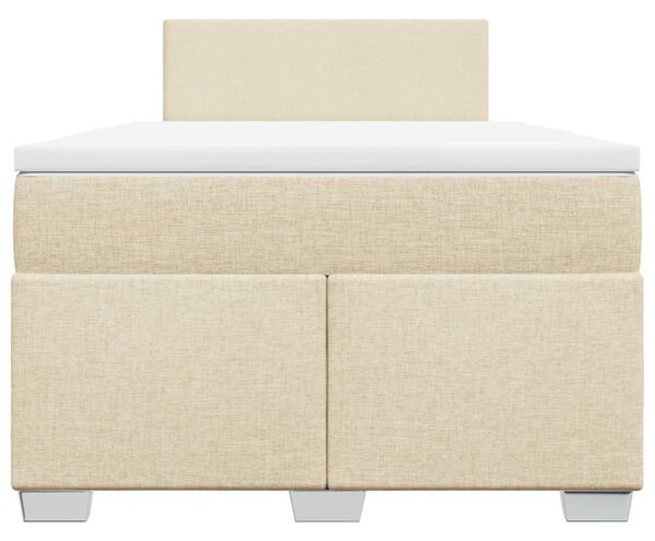 Box spring postel s matrací krémová 120x190 cm textil 3285825