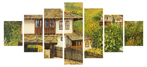 Obraz - Chaloupky v létě (210x100 cm)