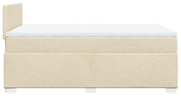 Box spring postel s matrací krémová 120x190 cm textil 3285825