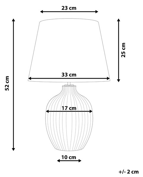 Stolní lampa FERGUS Keramika Šedá