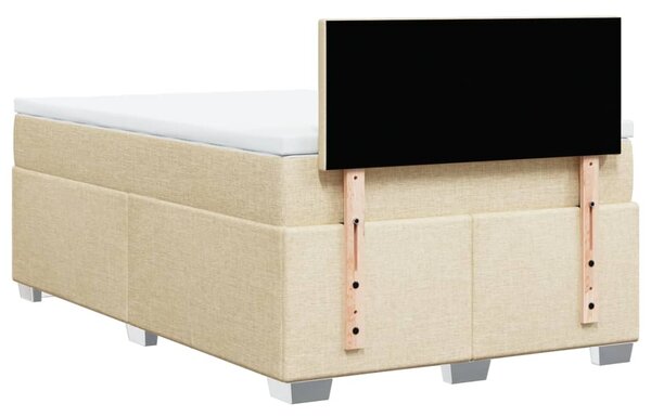 Box spring postel s matrací krémová 120x190 cm textil 3285825