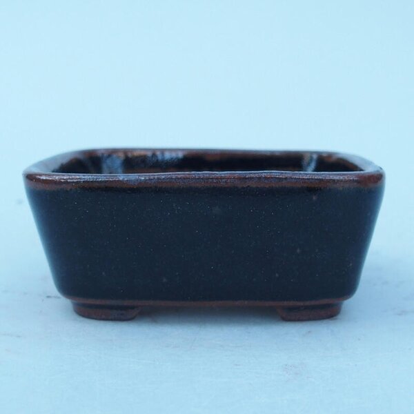 E-bonsai Keramická bonsai miska 8 x 7 x 3 cm černohnědá