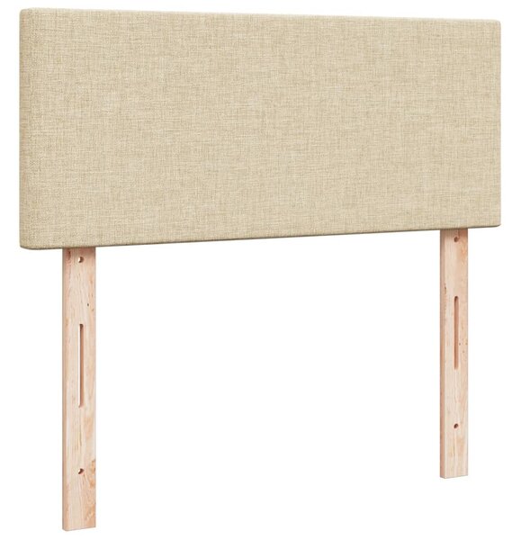 Box spring postel s matrací krémová 120x190 cm textil 3285825