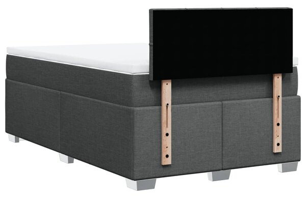 Box spring postel s matrací tmavě šedá 120x190 cm textil 3285828