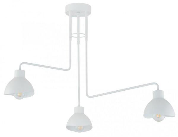 SIGMA Závěsné moderní osvětlení na tyči HOLI, 3xE27, 60W, kulaté, bílé 32450