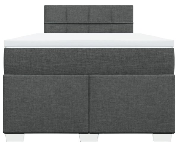 Box spring postel s matrací tmavě šedá 120x190 cm textil 3285828