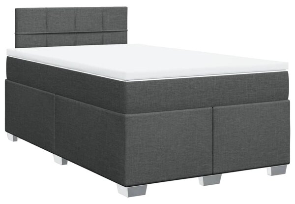 Box spring postel s matrací tmavě šedá 120x190 cm textil 3285828