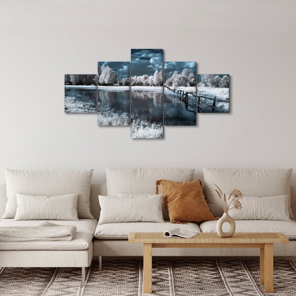 Obraz - Zamrzlá krajina (125x70 cm)