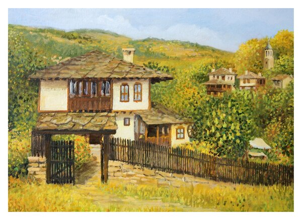 Obraz - Chaloupky v létě (70x50 cm)