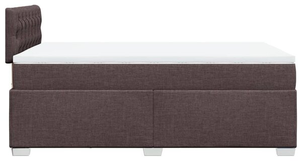 Box spring postel s matrací tmavě hnědá 120x190 cm textil 3285837