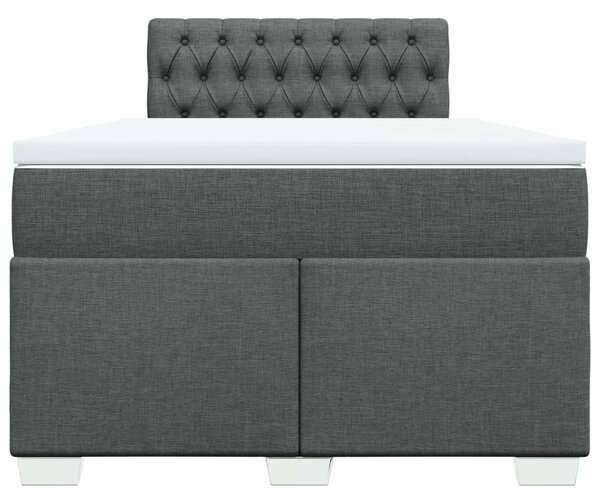 Box spring postel s matrací tmavě šedá 120x190 cm textil 3285835