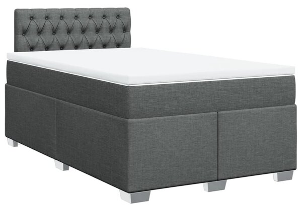 Box spring postel s matrací tmavě šedá 120x190 cm textil 3285835