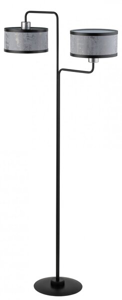 SIGMA Stojací moderní lampa OPERA, 2xE27, 60W, černá/stříbrná 50343