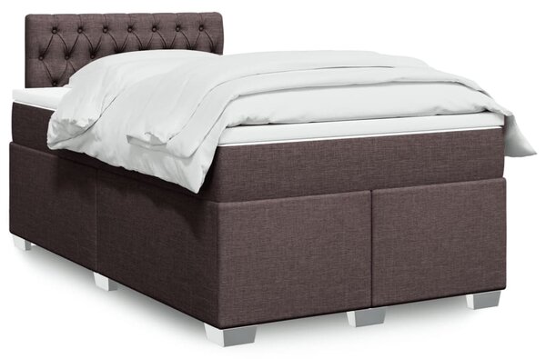 Box spring postel s matrací tmavě hnědá 120x190 cm textil 3285837
