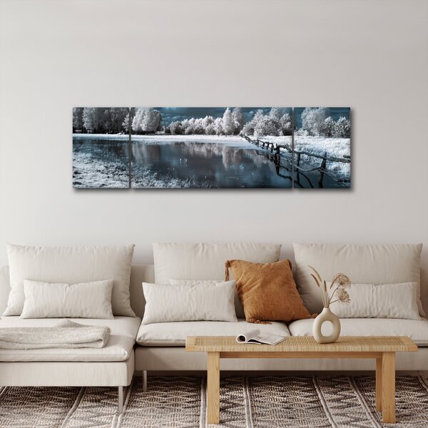 Obraz - Zamrzlá krajina (170x50 cm)