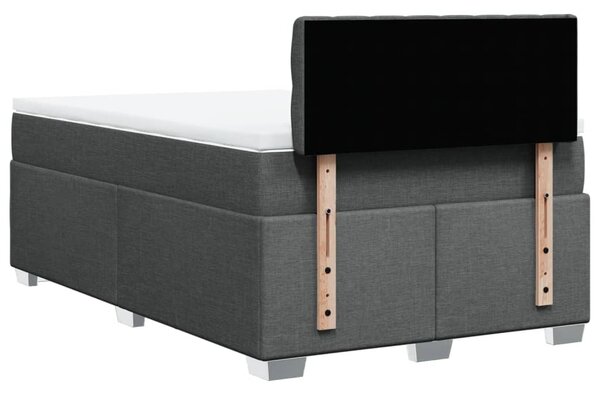 Box spring postel s matrací tmavě šedá 120x190 cm textil 3285835