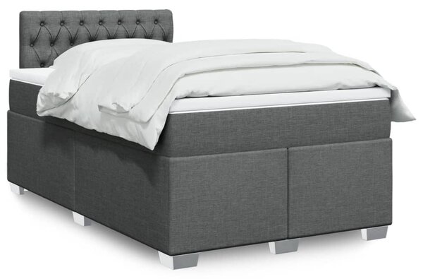 Box spring postel s matrací tmavě šedá 120x190 cm textil 3285835