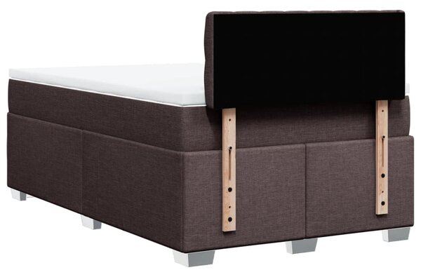 Box spring postel s matrací tmavě hnědá 120x190 cm textil 3285837