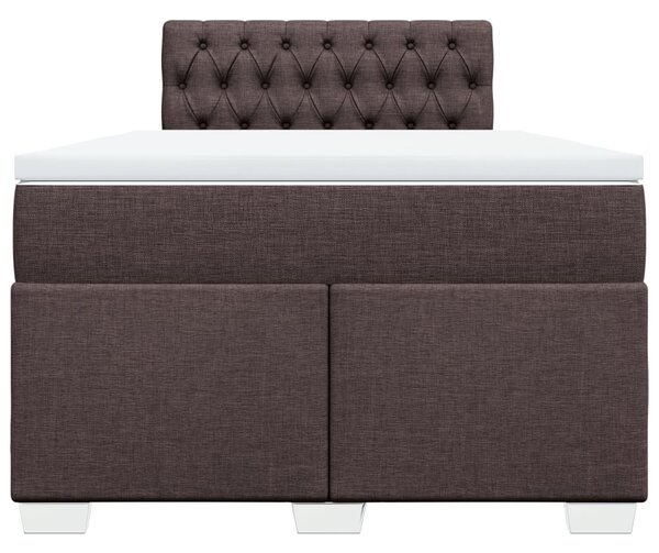 Box spring postel s matrací tmavě hnědá 120x190 cm textil 3285837