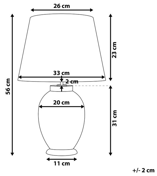 Stolní lampa BRENTA Keramika Světle modrá