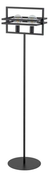 SIGMA Stojací moderní lampa MERCI, 2xE27, 60W, hranatá, černá 50323