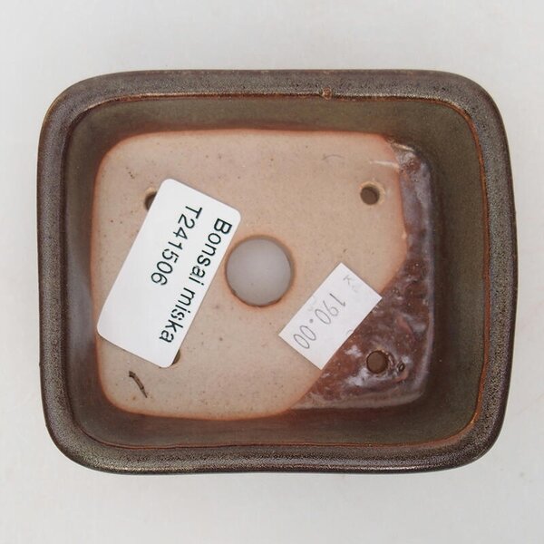 E-bonsai Keramická bonsai miska 10 x 8,5 x 3,5 cm šedá