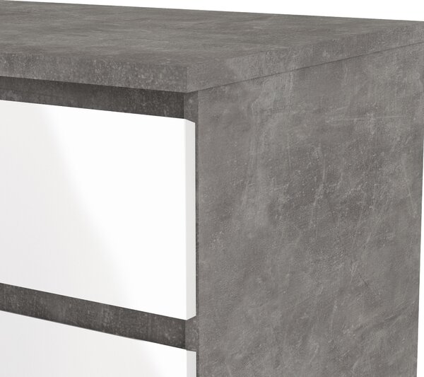 Komoda Naia 76232 bílý lesk/beton - Tvilum