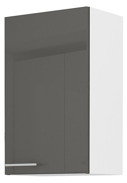 Horní kuchyňská skříňka Lavera 45 G 72 1F (bílá + lesk šedý). 1032421