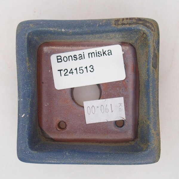 E-bonsai Keramická bonsai miska 7 x 7 x 3 cm modrá