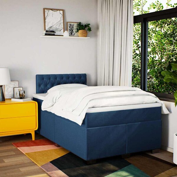 Box spring postel s matrací černá 120x190 cm textil 3285840
