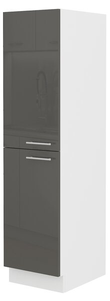 Dolní kuchyňská skříňka na koš Lavera 30 DK 162 CARGO 1F BB (bílá + lesk šedý). 1032428