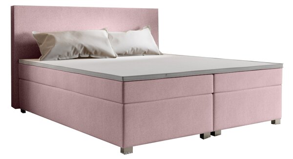 Manželská postel Boxspring 180 cm Simon (růžová) (s matrací, bez úložného prostoru). 1047341
