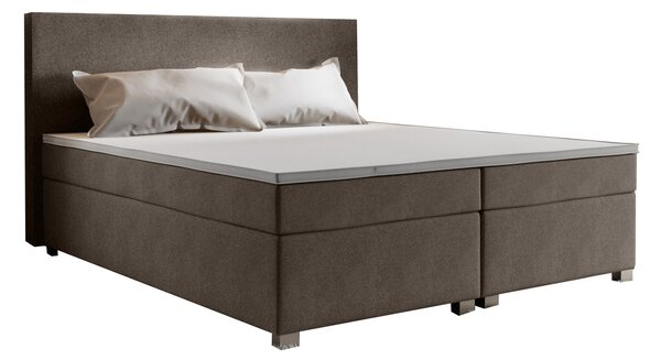 Manželská postel Boxspring 180 cm Simon (hnědá) (s matrací, bez úložného prostoru). 1047339