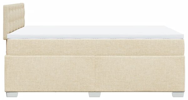 Box spring postel s matrací krémová 120x190 cm textil 3285846