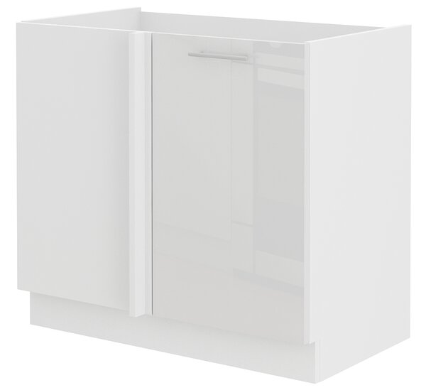 Dolní kuchyňská skříňka Lavera 105 ND 1F BB (bílá + lesk bílý)