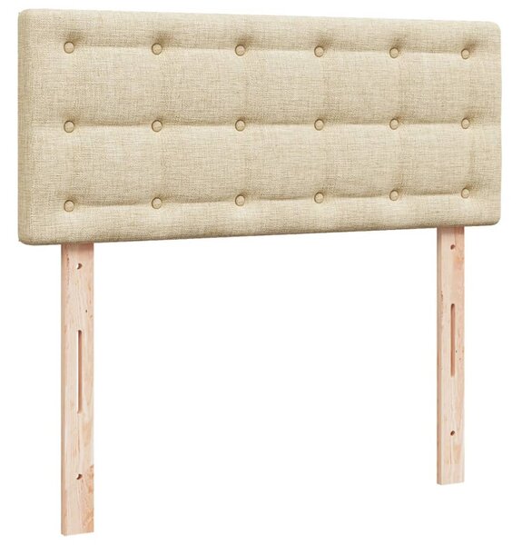 Box spring postel s matrací krémová 120x190 cm textil 3285846