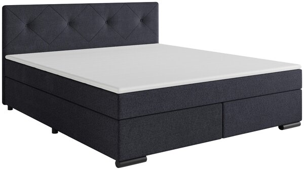 POSTEL BOXSPRING, 180/200 cm, antracitová MID.YOU - Manželské postele, Online Only