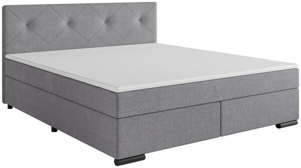 POSTEL BOXSPRING, 160/200 cm, světle šedá MID.YOU - Manželské postele, Online Only