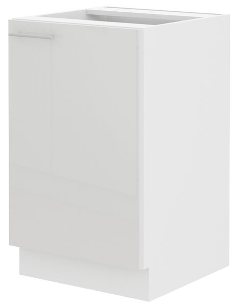 Dolní kuchyňská skříňka pod dřez Lavera 50 ZL 1F BB (bílá + lesk bílý). 1032351