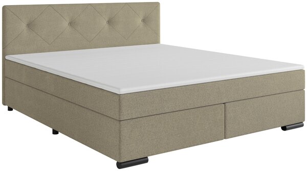 POSTEL BOXSPRING, 160/200 cm, béžová MID.YOU - Manželské postele, Online Only