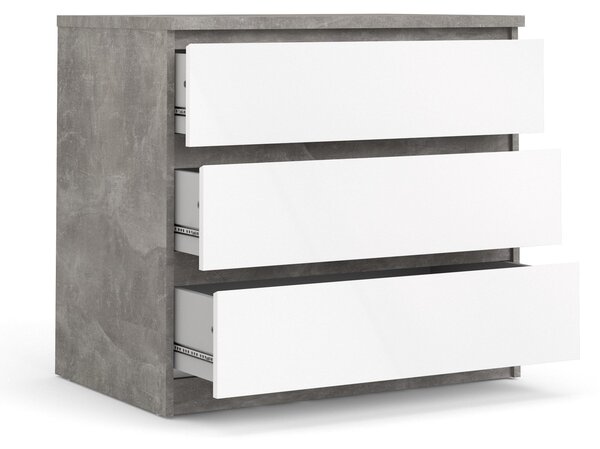 Komoda Naia 76235 bílý lesk/beton - Tvilum